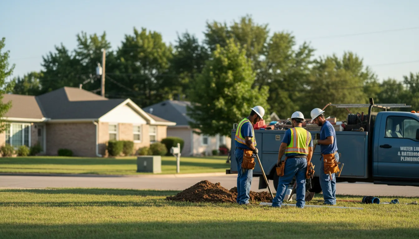 Residential water line and bathroom plumbing service in New Oxford, PA